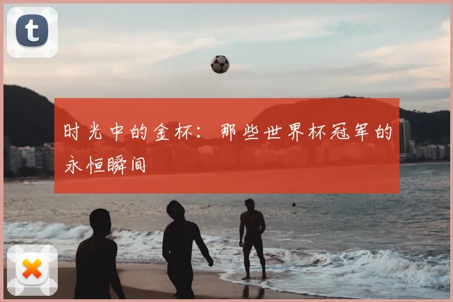 时光中的金杯：那些世界杯冠军的永恒瞬间